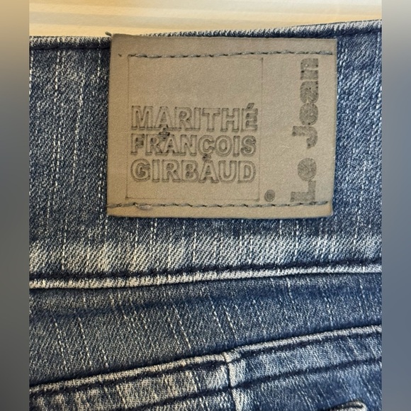 Vintage Marithe Francois Girbaud Dark Blue Straight Leg Jeans Size 10 - Picture 6 of 11